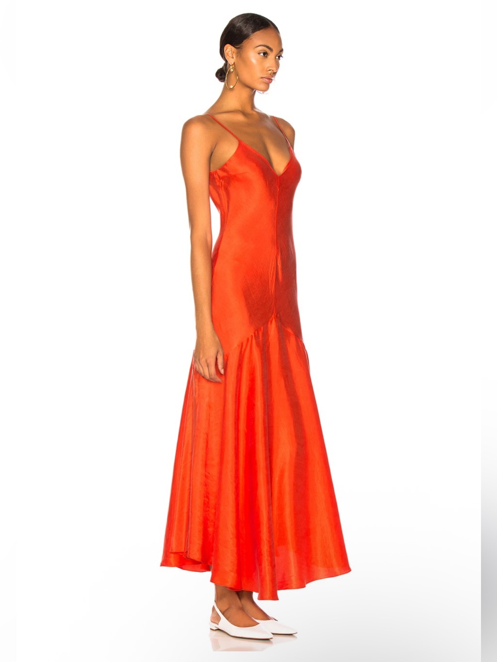 Mara Hoffman Spaghetti Strap Maxi Dress in Orange - Picture 2 of 6